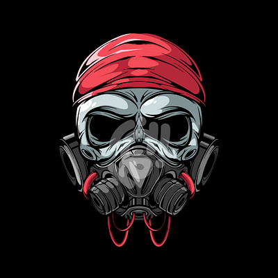 OLD SKULL apparel art character clothing design doodle gasmask graffiti icon illustration logo mascot sketch skull symbol vector vintage