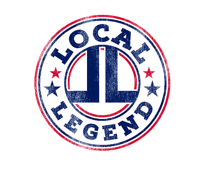 Local Legend Stars Logo apparel blue branding circle circle logo custom logo graphic design illustration local legend logo ohio ohio flag red stars