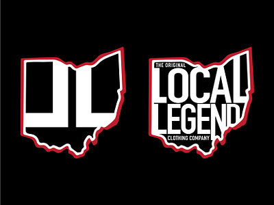 Local Legend Ohio Logo apparel branding graphic design illustration local legend logo logo design ohio ohio logo ohio shape outlined logo typography