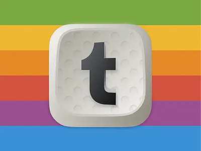 Tumblr app icon concept icon retro tumblr