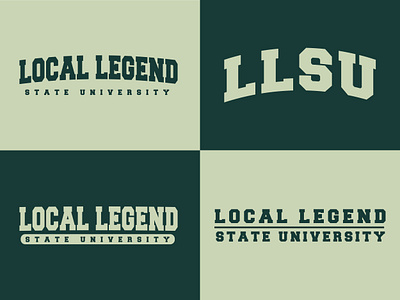 Local Legend State University academic apparel branding college design graphic design illustration local legend logo state university typography varsity varsity design varsity logo