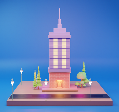 building. 3d design illustration