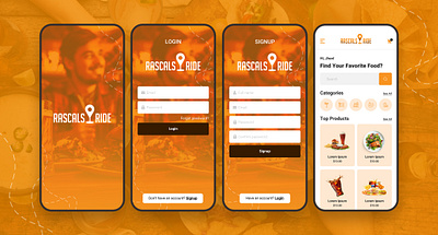 Rascals Ride App Design appdesign barappdesign uiux