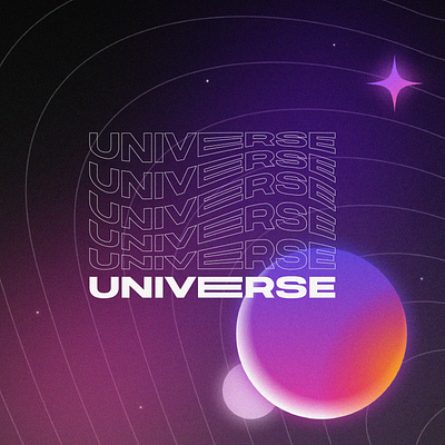 UNIVERSE graphic design poster typography universe