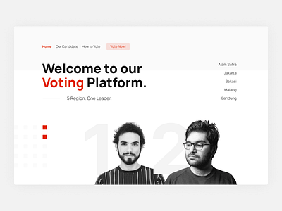 Online Voting Platform - Exploration Design @daryramadhan design exploration ideas illustration logo minimalism ui ui design uiux web design website