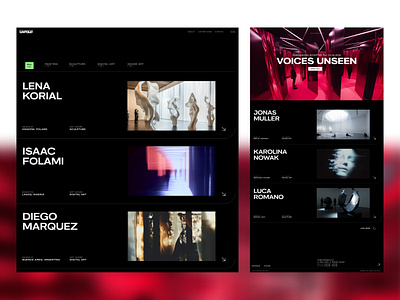 Unfold Gallery - web design animation branding generativeai graphic design motion graphics ui webdesign website