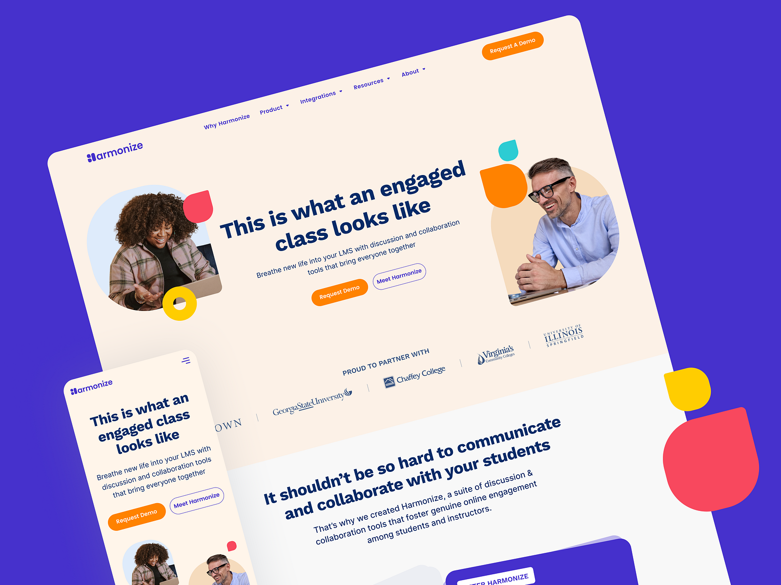 Harmonize Online Discussion & Collaboration Tools ·  Design by