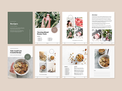 Canva Health Coach Workbook canva canva template cookbook ebook graphic design health and wellness health coach minimal recipe book workbook