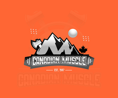 Canadian Muscle Logo 1 best best selling brand guidelines brand identity branding canada canadian canadian muscle fitness fitness logo graphic design illustration logo logo design maple leaf muscle popular professional ranked