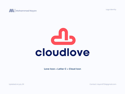 Cloudlove Logo Design 2022 trending logo 99 design logo app icon brand guideline brand identity design branding cloud storage creative logo data storage graphic design iconic letter c logo design love icon minimal logo modern logo monogra online storage storage app vector