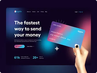 Finance Web Header banking banking website creative credit card daily finance digital banking finance website financial fintech hero header investment management modern design payment transaction ui ui design uiuxshuvon ux design web design