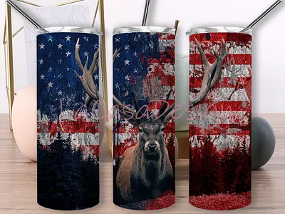 20 oz Skinny Tumbler Deer Hunting deer hunter deer hunting design graphic design vector