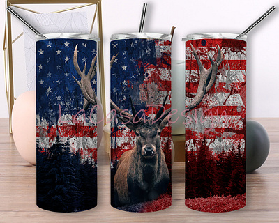 20 oz Skinny Tumbler Deer Hunting deer hunter deer hunting design graphic design vector