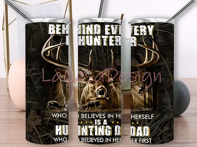 Hunting Dad Tumbler dad hunter deer hunting deer tumbler design graphic design