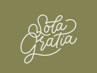 Sola Gratia Lettering bible christian church handlettering illustration lettering reformed