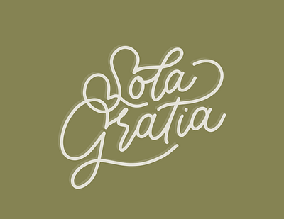 Sola Gratia Lettering bible christian church handlettering illustration lettering reformed