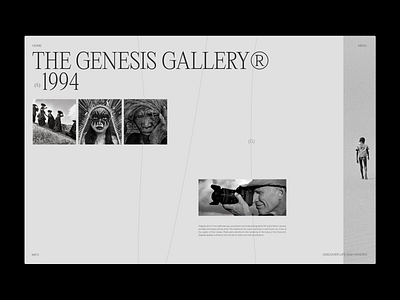 The Genesis Gallery® | Layout Exploration animation art branding design interaciondesign interfacedesign typography ui userinterface ux webdesign