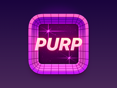 PURP Icon 3d design icon illustration interface ios logo mac macos osx purp purple retrowave social ui vapor vector