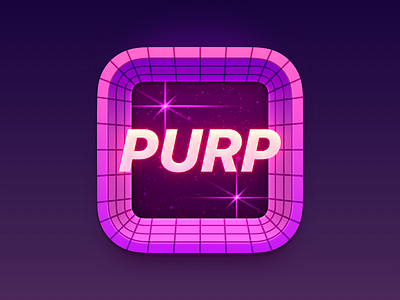 PURP Icon 3d design icon illustration interface ios logo mac macos osx purp purple retrowave social ui vapor vector