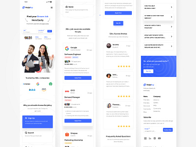 KerjaKuy - Job Seeker Responsive Landing Page view app design graphic design job job portal job seeker landing page mobile responsive ui ux web web design