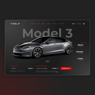 Tesla Website Concept art art website automotive car website design creative website dark mode design dribbble design graphic design inspirational design technology tesla ui uxuidesign vietnam website