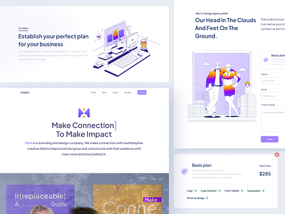 Moin Std -Website branding creative agency design design studio graphic design grid header illustration landing page moin moin std morning purple startup ui uiux ultraman vector webdesign website