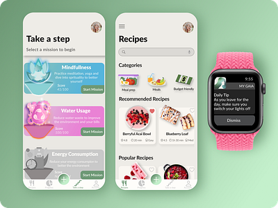 My Gaia case study environmental app ui