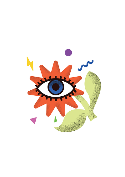 icu art artistic colorful design eye flower grain graphic design illustration illustrator texture