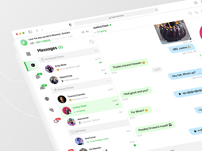 Messenger Dashboard - Light Mode chat chat dashboard dashboard design desktop graphic design light light mode messenger messenger dashboard ui ui design ux web web design website