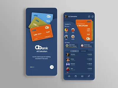 Obank bank card pay ui