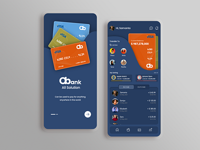 Obank bank card pay ui