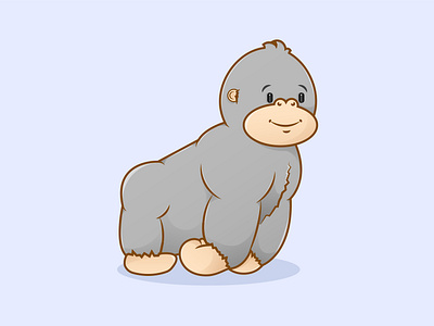 Cute Gorilla. 🦍 adobe animal art character characterdesign design designer digital art freelance freelancer gorilla graphic design guatemala illustration illustrator vector