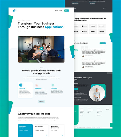 Case Study on banding and landing page Uptechsys branding case study ui