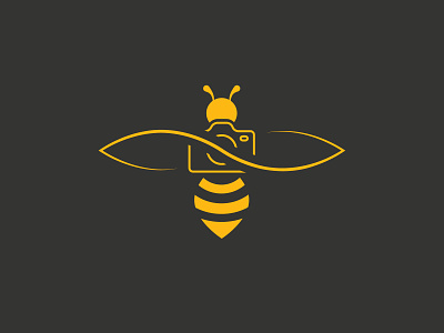 Busy Bee Life Photography / Logo art bee branding camera design identity illustration infinity letter life logo typography vector wings