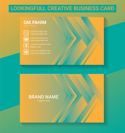 Creative Business Card Design brochure business card card flyer id card illustrator photoshop poster