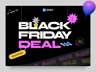 🎉Black Friday Sale 25.11.22 animation banner black friday black friday banner cyber monday discount friday friday deal friday sale gift graphic design header hero limited time offer offer special offer ui uihut web