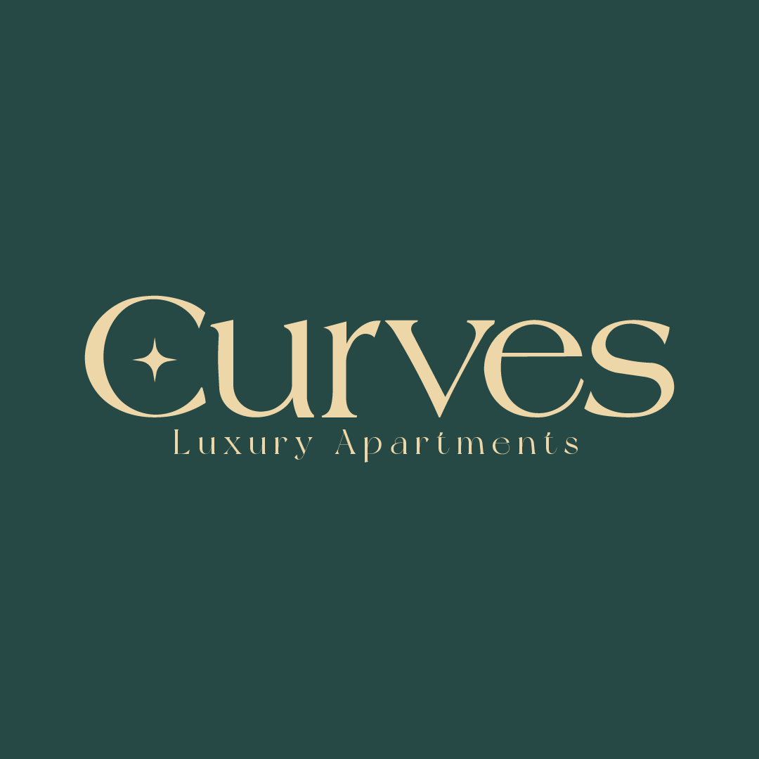 Curves Luxury Apartments Complex logo design apartments brand identity branding design elegant graphic design graphic designer hotel logo logo design logo designer logomark logotype luxury pattern symbol wordmark