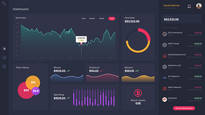 Dashboard colorful design