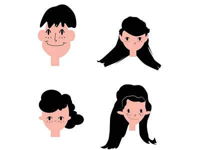 Character avatars 2d art avatar character design characters colorful design icon illustration teachers team