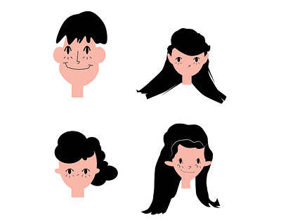 Character avatars 2d art avatar character design characters colorful design icon illustration teachers team