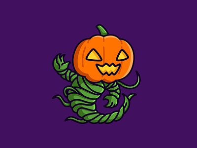 Jack O'Lantern adorable cartoon character chibi creepy cute halloween helloween horror illustration jack o lantern lantern mascot plant pumpkin root scary spooky turnip vegetable