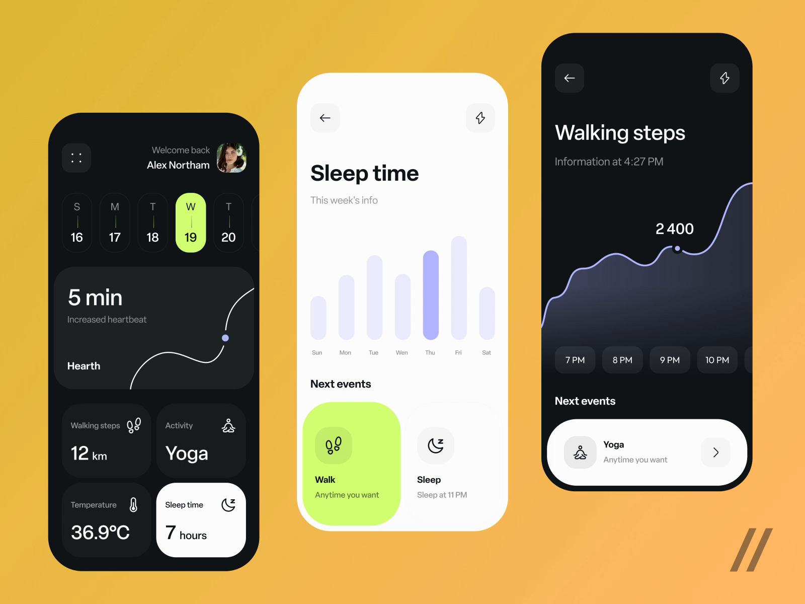 Example of Health Tracking App