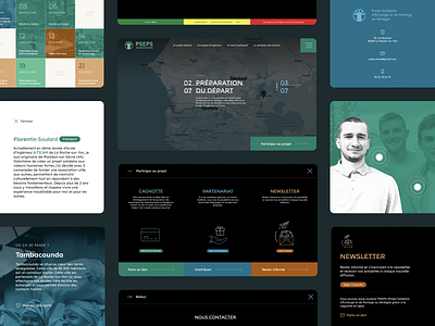 Association - "One Page" Website association associative project aurélie dassonville black branding calendar events agenda interaction interface on hover pixeloscopia rive app team ui vector animation visual design