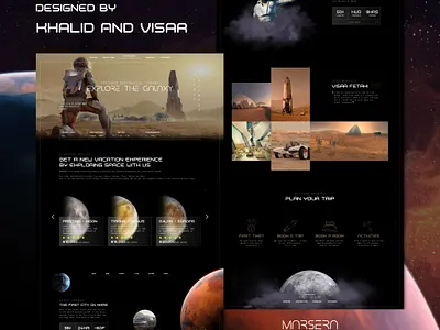 Space Travel Web Design Concept designer space travel website ui ux designer web designer website