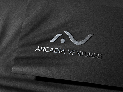 Arcadia Ventures - Logo Mockup billing branding business card corporate logo design graphic design illustration industry information technology it logo logo design minimal minimal logo typography ui ux vector venture