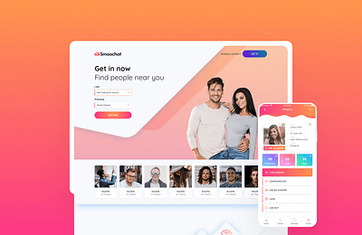 Dating platform app branding design logo ui