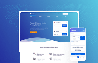 Money transfer platform branding design logo payment ui ux