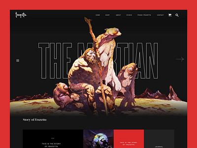 Frazetta Website design interface product service startup ui ux web website