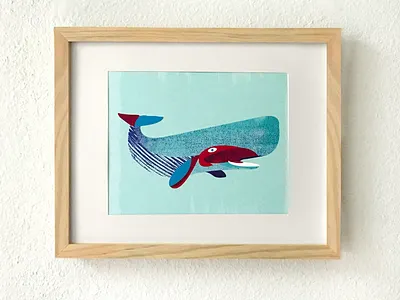 Whale art print animals art print design graphic design illustration ocean wall art whale