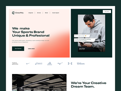 Crewfitly Website design interface product service startup ui ux web website